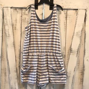 Lane Bryant / Cacique Loungewear Striped Romper